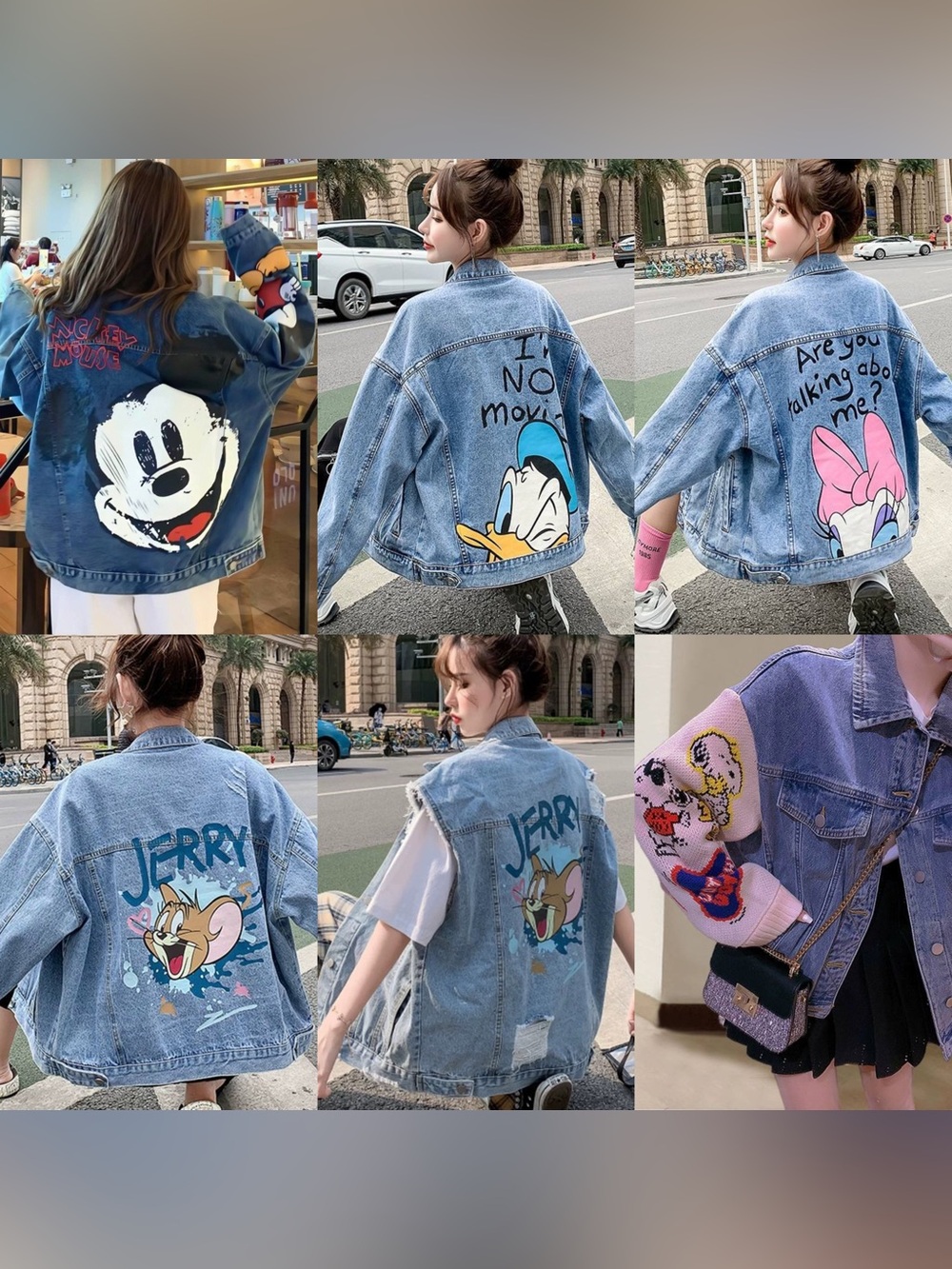 New Disney cartoon graphics Denim Jacket and vest